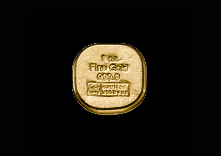 Goldbarren 1 OZ gegossen H+M