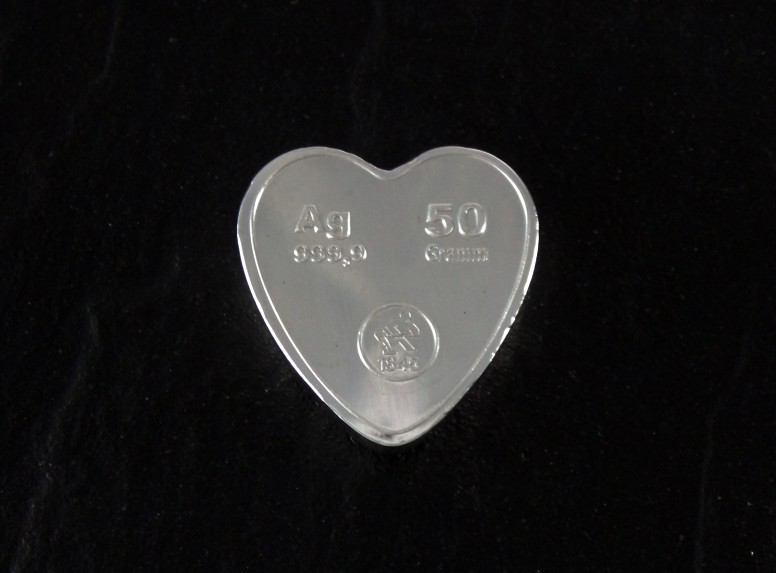 Silberherz 50 g.